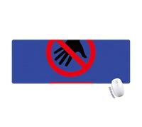 le logo ne me touche pas tapis de souris large cousues bords mat étendu game bureau