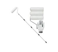 Le lot complet de rouleaux de peinture de 22,9 cm contient 4 sections en acier inoxydable et 3 housses supplémentaires à long manche