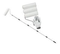 Le lot complet de rouleaux de peinture de 22,9 cm contient 4 sections en acier inoxydable et 3 housses supplémentaires à long manche