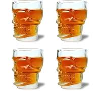 Le Lot De 4 Shooters En Verre Tête De Mort Shooter Insolite Recipient Fete