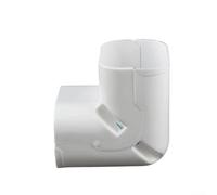 Le lot de cache-tubes en PVC pour climatiseur comprend un tuyau droit flexible et un embout mural coudé vertical horizontal et un connecteur arrière (coude vertical)