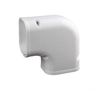 Le lot de cache-tubes en PVC pour climatiseur comprend un tuyau droit flexible et un embout mural coudé vertical horizontal et un connecteur arrière (coude horizontal)