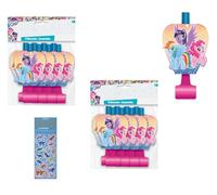 Le lot de fournitures de fête d'anniversaire My Little Pony comprend 16 décorations de fête et 1 feuille d'autocollants dinosaures