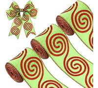 Le lot de rubans de décoration de Noël comprend trois rouleaux de ruban de soie coloré pour tous vos besoins (cercle)