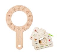 Le lot d'explorateurs de terrain pour enfants comprend une loupe et un guide illustré pour les compétences d'observation des enfants, outils d'apprentissage en bois sûrs et non toxiques