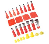 Le lot d'outils de colle comprend 15 buses remplaçables et 8 bases pour un collage efficace dans les travaux manuels et les applications industrielles