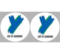 le Lot et Garonne (2fois 10cm) - Sticker/autocollant
