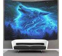 Le loup 3D Effet Tapisserie Art Mural Tapisserie Murales Tapisserie Murale Tissu Pour La DécoSourision De Chambre À Coucher, DécoSourisions Murales, Art Mural, Nappes Tapisseries 180cmx230cm