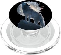 Le Loup Audacieux se Tient Debout derrière Le Costume des Couleurs américaines PopSockets PopGrip pour MagSafe