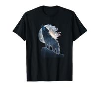 Le Loup Audacieux se Tient Debout derrière Le Costume des Couleurs américaines T-Shirt