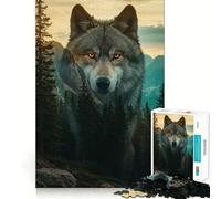 Le Loup dans la Nature Puzzle de 1000 pièces pour Adolescents Jeu de Stimulation Cognitive Ajustement Parfait Format Compact Idéal pour des Moments de Jeu en Famille (38x26cm)