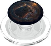 Le Loup dans Le mysticisme de l'espace Rencontre Les PopSockets PopGrip pour MagSafe