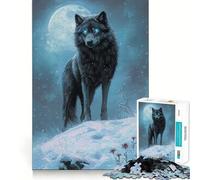 Le Loup de l'Âme Hivernale Puzzle de 1000 pièces pour Adolescents Jeu de Stimulation Cognitive Zéro Espace Ajustement Parfait Compact et Amusant pour des Moments de Jeu en Famille (38x26cm)