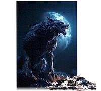 Le Loup Garou Puzzles pour adultesPuzzles en Carton Puzzles pour Adultes 1000 pièces Puzzle de Noël Cadeaux pour Femmes 10.27" x 20.47"/26 * 38cm.