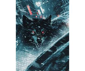 Le Loup Noir Puzzle 5000 Pieces, Puzzle Adulte 5000, Impossible Classique Jigsaw, Familial Puzzles Jeu de, Jigsaws en Bois, pour Jeu Éducatif Défi Jouets, Décoration Murale Artistique Cadeau FNKL5-393