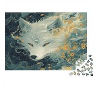 Le Loup Puzzle 1000 Pièces Adultes,Jeux D'adresse pour Toute La Famille,Jeu De Team Building,Cadeau pour Les Amis Ou Les Amants 1000pcs (75x50cm)