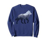 Le loup solitaire survit à la silhouette de la montagne Sweatshirt
