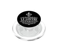 Le Louvre Paris France Ornée Fleur de Lys Blanc PopSockets PopGrip pour MagSafe