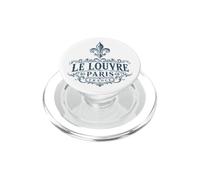 Le Louvre Paris France Ornée Fleur de Lys Marine PopSockets PopGrip pour MagSafe
