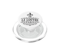 Le Louvre Paris France Ornée Fleur de Lys Noir PopSockets PopGrip pour MagSafe