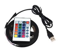 le Lumière de Bande de LED Imperméable à l'eau Multi Couleur 5050 RVB LED Allume la Bande avec à Télécommande pour Les Arrière-Plans de TV Lumière 5V USB Backlight Kit(1m)