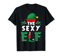 Le Lutin Sexy et Amusant pour Noël T-Shirt, Homme, Noir, 5XL