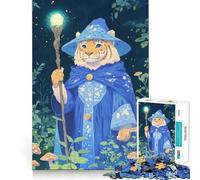 Le Magicien Tigre dans la Forêt Puzzle de 1000 pièces pour Adolescents Jeu de logique et de réflexion Jeu de précision Cadeau élégant et Amusant 50x75cm