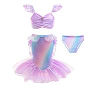 Le Maillot Maillot de Bain Trois pièces à séchage Rapide pour Enfants,Printemps et été 2025,Station Thermale,Plage,crème Solaire