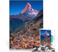 Le majestueux Cervin Puzzles pour Adolescents 1000 pièces Jouet éducatif d'apprentissage Cadeau d'anniversaire, Cadeaux 38x26cm