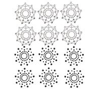 Le Mamelon Couvre 6 Paires Pasties en Strass de Cristal Autocollants de Sein, réutilisables Auto-adhésifs Pasties de Mamelon pour Femmes Jouent de Lingerie Accessoire pour la Maison