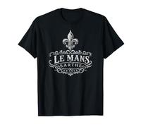 Le Mans Sarthe France Ornée Fleur de Lis Blanc T-Shirt