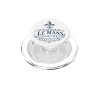 Le Mans Sarthe France Ornée Fleur de Lis Bleu Marine PopSockets PopGrip pour MagSafe