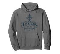 Le Mans Sarthe France Ornée Fleur de Lis Bleu Marine Sweat à Capuche