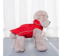 Le Manteau de Pluie porté par Le Chien， Imperméable réfléchissant for Chien, Veste imperméable for Petit, Moyen et Grand gabarit, Coupe-Vent, Protection Solaire d'extérieur(Red,M)