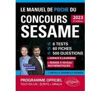 Le Manuel de POCHE du concours SESAME 2023 - Paul Evensen - Ellipses - broché - Scolaire / Universitaire