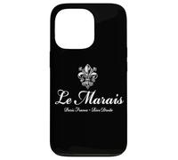 Le Marais Paris Rive Droite Vintage Fleur de Lis Coque pour iPhone 13 Pro