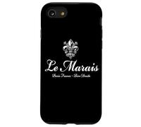 Le Marais Paris Rive Droite Vintage Fleur de Lis Coque pour iPhone SE (2020) / 7/8