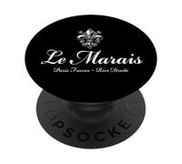 Le Marais Paris Rive Droite Vintage Fleur de Lis PopSockets PopGrip Adhésif