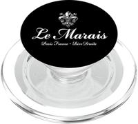 Le Marais Paris Rive Droite Vintage Fleur de Lis PopSockets PopGrip pour MagSafe