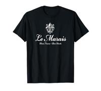 Le Marais Paris Rive Droite Vintage Fleur de Lis T-Shirt