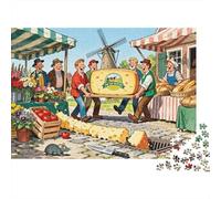 Le marché des Agriculteurs Cheese Wheel Chase Puzzle en Bois Imperméable DIY Puzzles De 1000 Pièces pour Adultes Défi Et Casse-tête Jeux De Stimulants