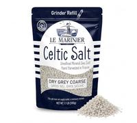 LE MARINIER Sel celtique - Sel de mer épais gris sec - 0,5 kg - 510,3 g + 82 minéraux - 100 % naturel - Sel de mer français non raffiné - Sel minéral celtique récolté à la main - Sel Gris, sel de mer