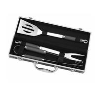 Le Marquier 3-teiliger Utensilienkoffer für Grill und Plancha - Grau