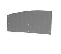 LE MARQUIER-Crédence courbe gauche coloris gris en inox Le Marquier - 80 x 1,5 x 40,6 cm