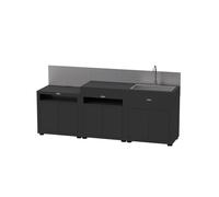 LE MARQUIER Meuble de cuisine extérieure MC803ECE13 cuisine 3 élèments noirs Noir