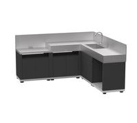 Cuisine Extérieure D'angle Le Marquier 5 Modules - Duo Gris