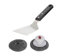 Le Marquier Kit de nettoyage 1 grattoir + 2 boules en acier inoxydable