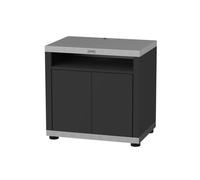 LE MARQUIER-Meuble cuisson avec tablette coloris noir en acier électrozingué Le Marquier - 80 x 55 x 79 cm