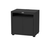 LE MARQUIER-Meuble cuisson avec tablette coloris noir en acier Le Marquier - 80 x 55 cm