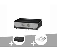 LE MARQUIER Plancha Original Electrique 260 Duo + Housse de Protection + Kit 3 spatules